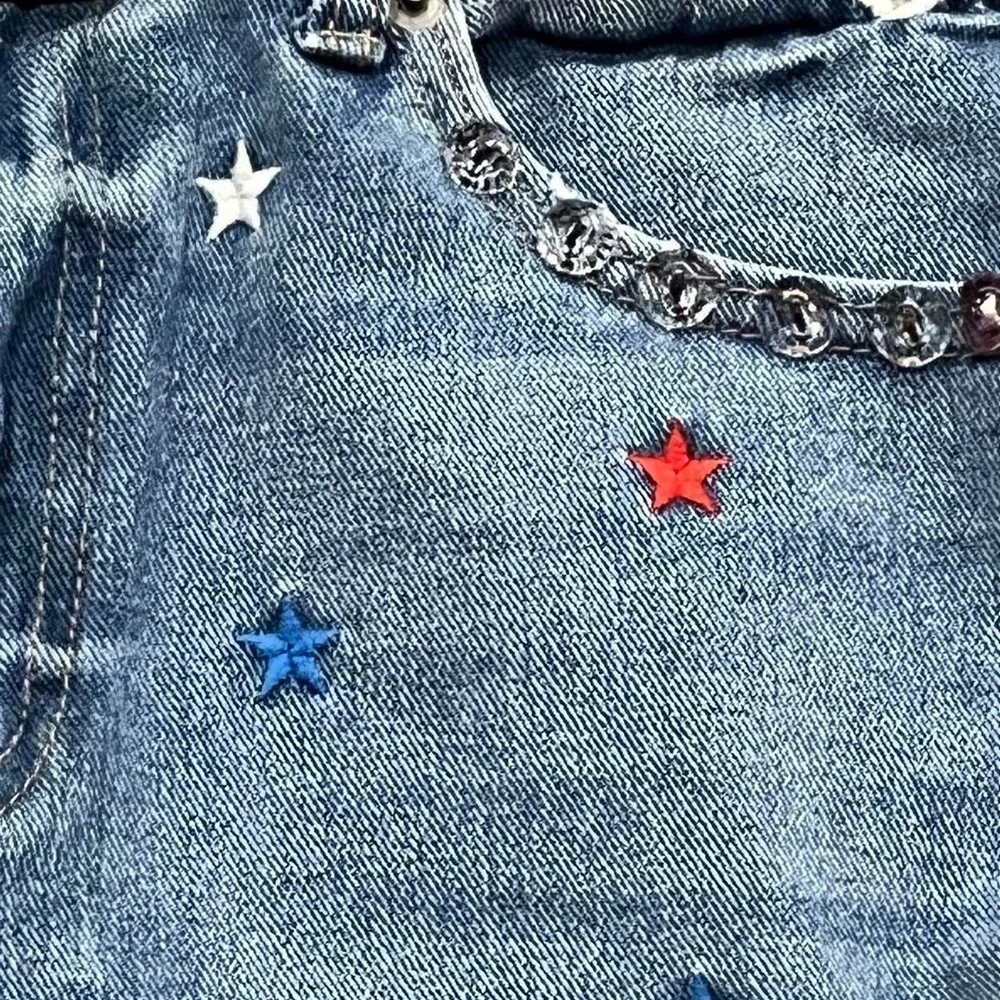 Handmade Y2K Style USA Patriotic Denim Shoulder Bag.